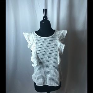 Joe’s Collection white zippered top!